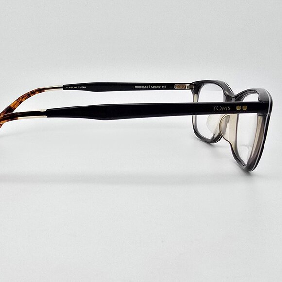 Toms Anna 10008665 Black Crystal Clear Tortoise Cat Eye Eyeglasses Frame 50mm - Picture 5 of 14